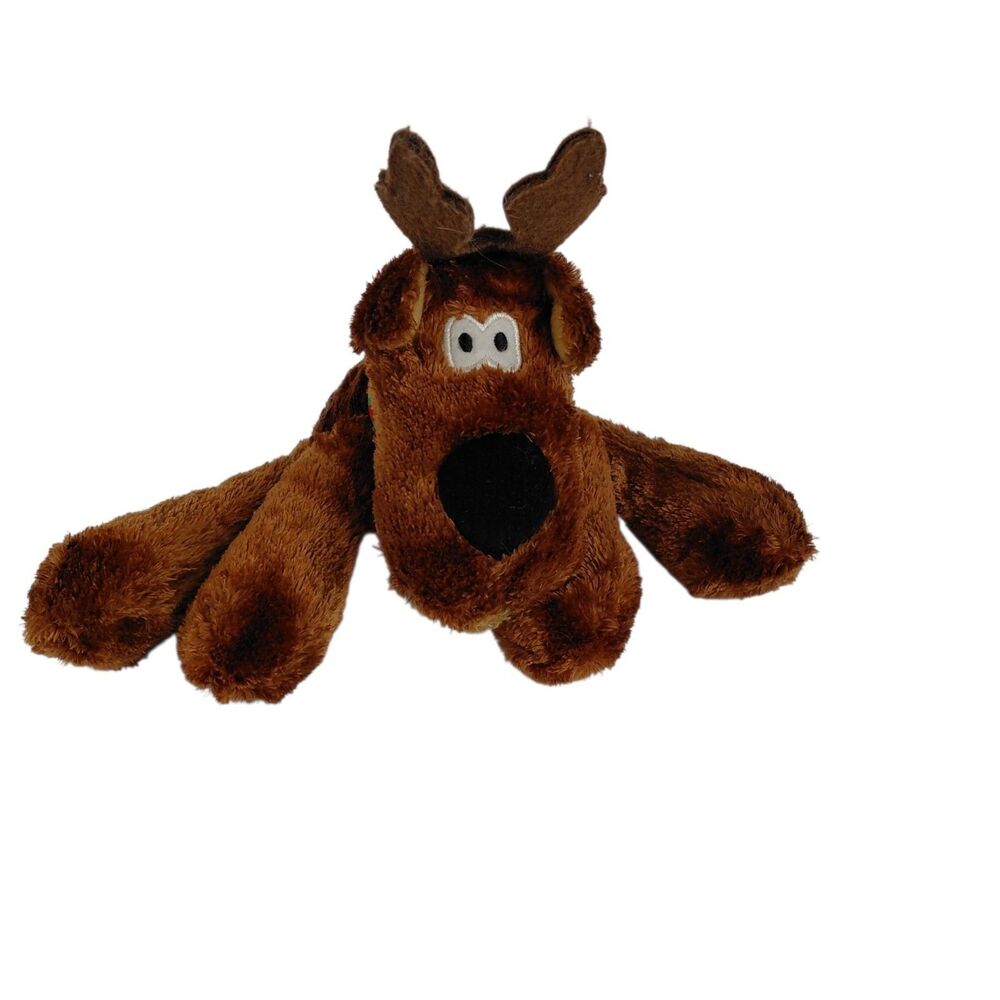 Hallmark Rodney Reindeer 6" Plush Red Green Scarf Vintage Fuzzy
